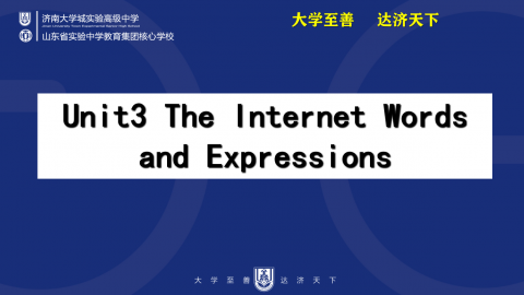 Unit3 The Internet Words and Expressions